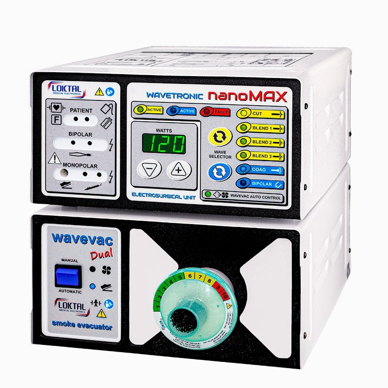 Bisturi Eletrônico Wavetronic NanoMAX + Aspirador de Vapores WaveVac Dual