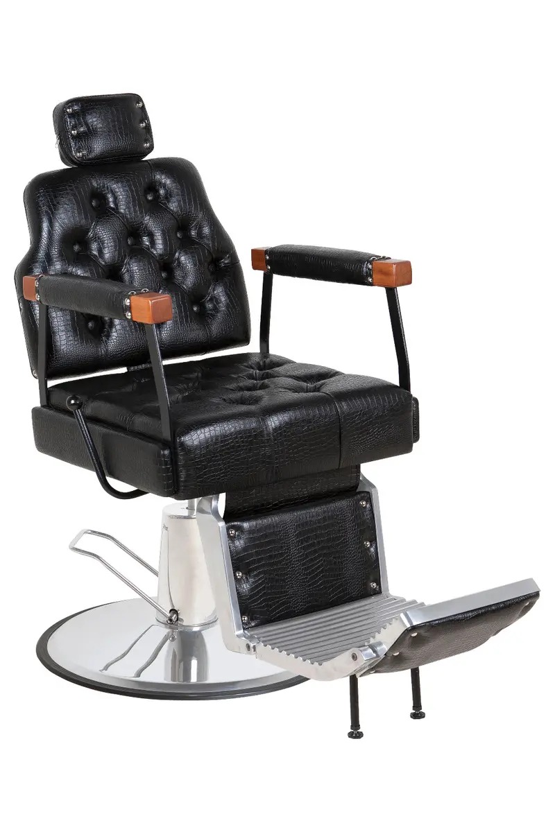 Cadeira de Barbeiro Reclinável Celta - Pé Redondo