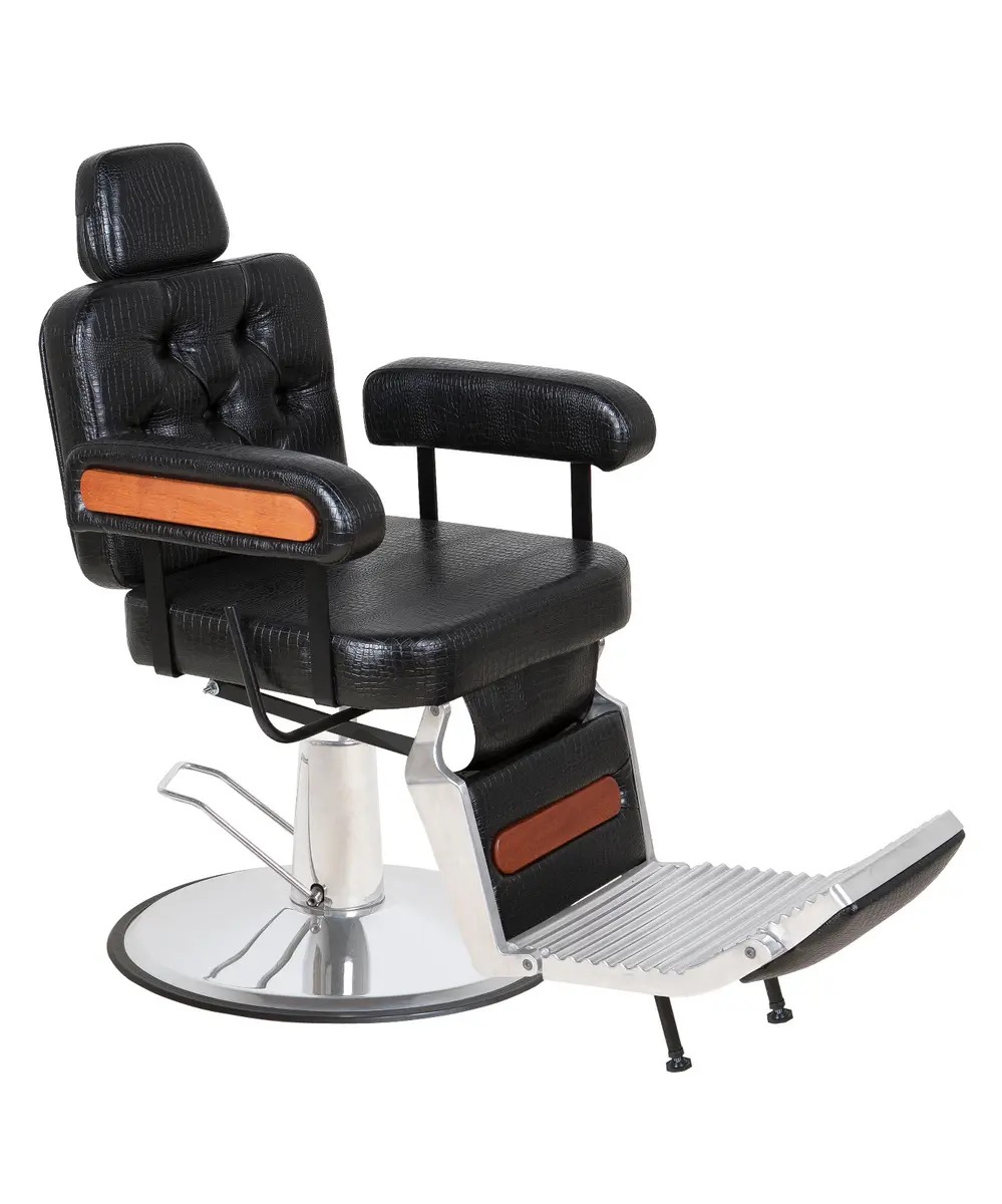 Cadeira de Barbeiro Reclinável Sevilha Prime - Pé Redondo